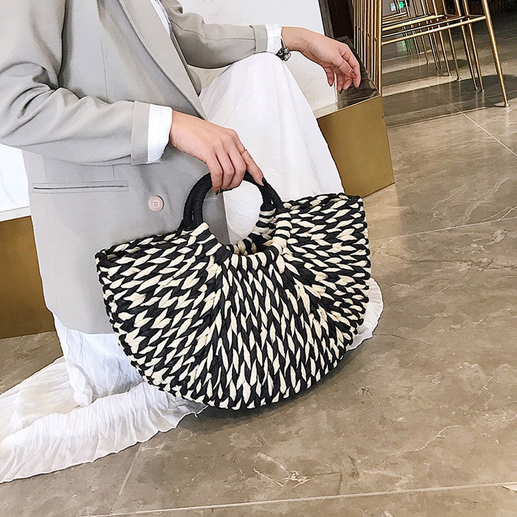 Rattan Straw Tote Bag