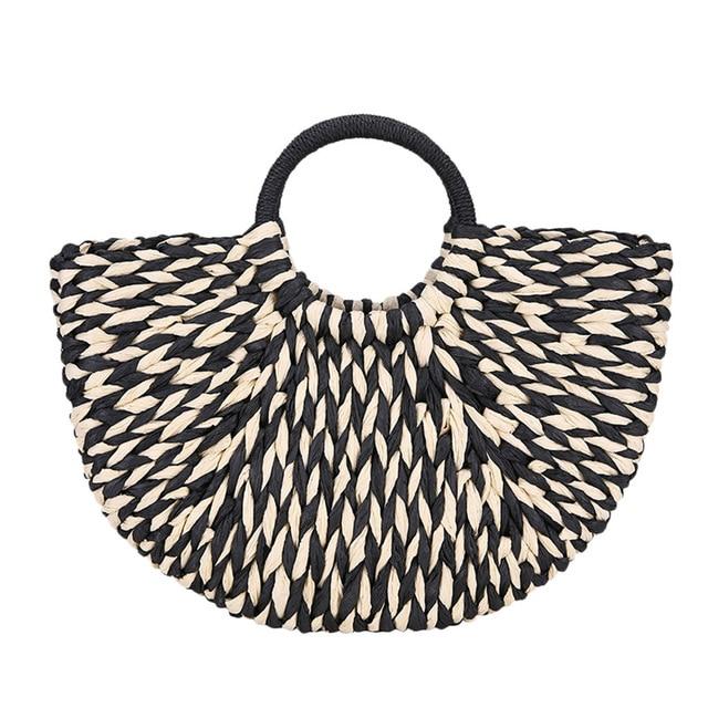 Rattan Straw Tote Bag